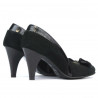 Scarpe eleganti donna 1065 nero antilope + vernice nera