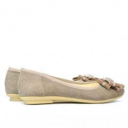 Ballerine da donna 181 sabbia in velluto