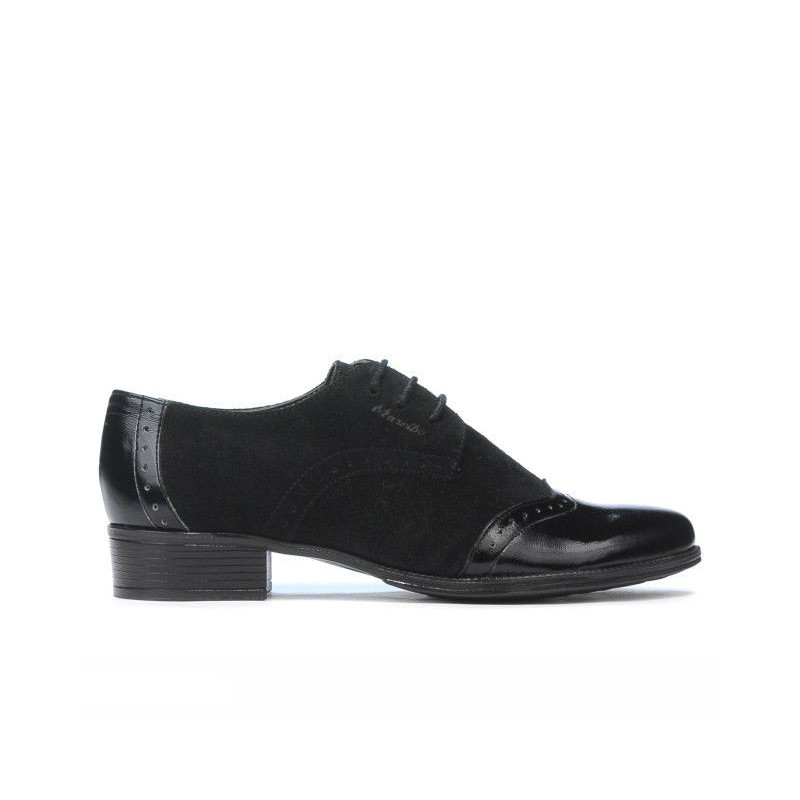 Scarpe casual donna 691 vernice nera combinata