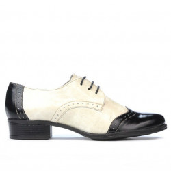 Scarpe casual donna 691 vernice nero+beige