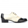 Scarpe casual donna 691 vernice nero+beige