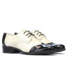 Scarpe casual donna 691 vernice nero+beige