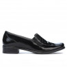 Scarpe casual donna 649 coccodrillo vernice nero