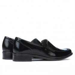 Scarpe casual donna 649 coccodrillo vernice nero