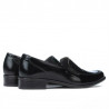 Scarpe casual donna 649 coccodrillo vernice nero