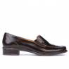 Scarpe casual donna 649 coccodrillo vernice caffè