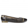 Ballerine donna 632 vernice caffè combinato