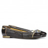Ballerine donna 632 vernice caffè combinato