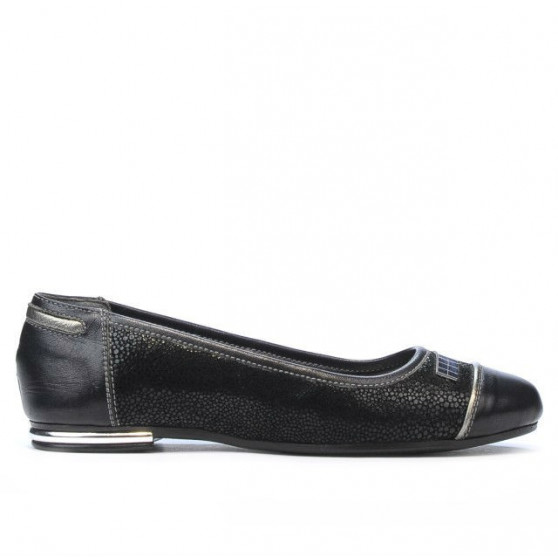Ballerine donna 632 vernice nero combinato