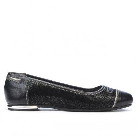 Ballerine donna 632 vernice nero combinato