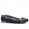 Ballerine donna 632 vernice nero combinato