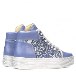 Stivaletti donna 3311 blu combinato