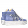 Stivaletti donna 3311 blu combinato
