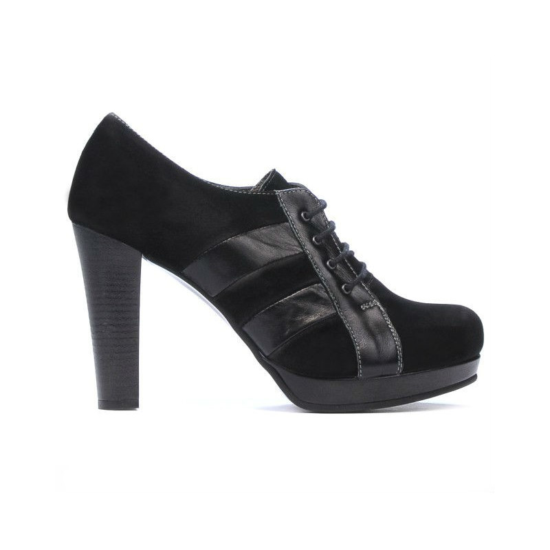 Scarpe eleganti donna 1211 nero antilope combinato