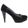 Scarpe eleganti donna 1094 nero antilope combinato