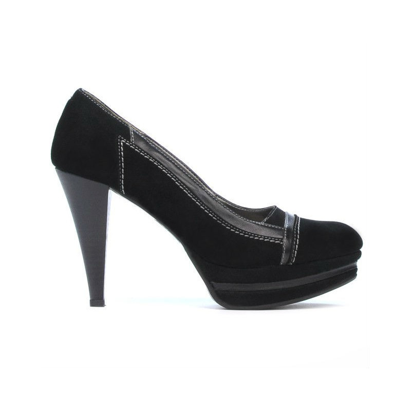 Scarpe eleganti donna 1094 nero antilope combinato