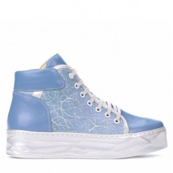 Stivaletti donna 3311 blu combinato 1