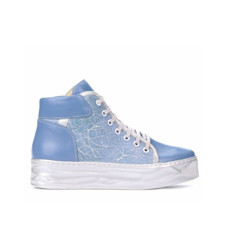 Stivaletti donna 3311 blu combinato 1