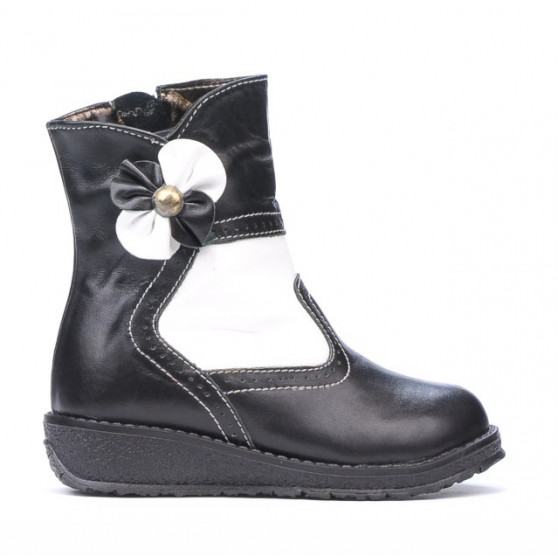 Stivaletti bambini piccoli 20c nero+bianco