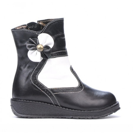 Stivaletti bambini piccoli 20c nero+bianco