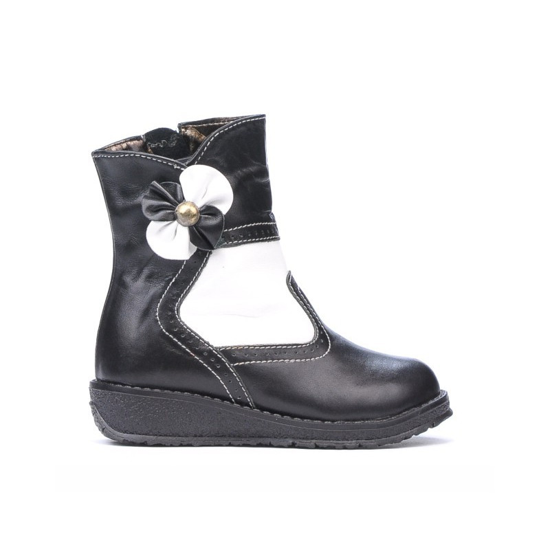 Stivaletti bambini piccoli 20c nero+bianco
