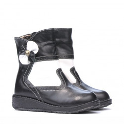 Stivaletti bambini piccoli 20c nero+bianco
