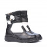Stivaletti bambini piccoli 20c nero+bianco