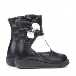 Stivaletti bambini piccoli 20c nero+bianco