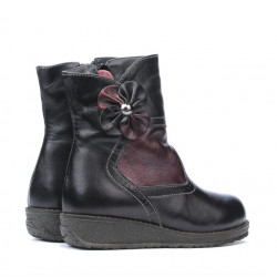 Stivali piccoli per bambini 20c nero+bordeaux