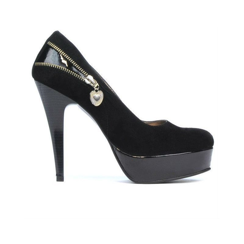 Scarpe eleganti donna 1201 nero antilope combinato