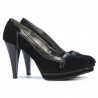 Scarpe eleganti da donna 1094 nero antilope+lacca nera