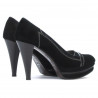 Scarpe eleganti da donna 1094 nero antilope+lacca nera