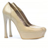 Scarpe eleganti donna 1212 vernice beige