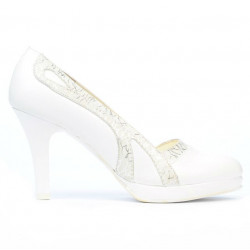 Scarpe eleganti donna 1208pl bianco combinato