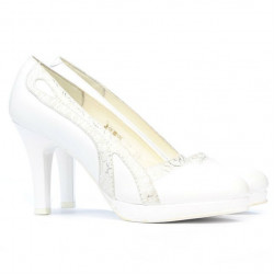 Scarpe eleganti donna 1208pl bianco combinato