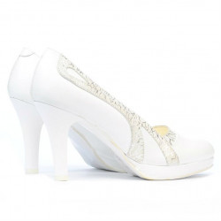 Scarpe eleganti donna 1208pl bianco combinato