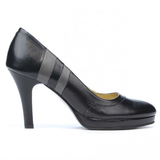 Scarpe eleganti donna 1086 nero+grigio