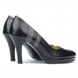 Scarpe eleganti donna 1086 nero+grigio