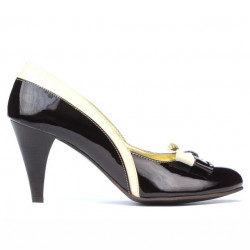 Scarpe eleganti da donna 1065 vernice bordeaux+beige