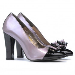 Scarpe eleganti donna 1226 vernice viola+nero