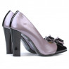 Scarpe eleganti donna 1226 vernice viola+nero