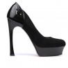 Scarpe eleganti donna 1212 nero antilope combinato
