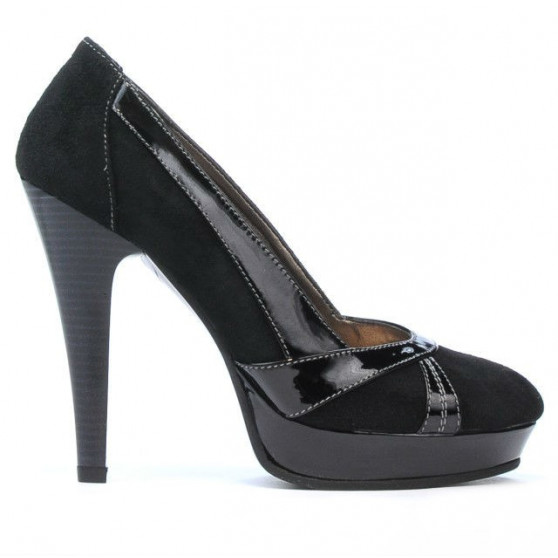 Scarpe eleganti donna 1206 nero antilope combinato