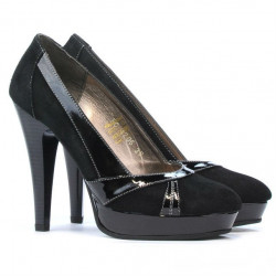 Scarpe eleganti donna 1206 nero antilope combinato