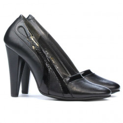 Scarpe eleganti donna 1208 nero+vernice nero
