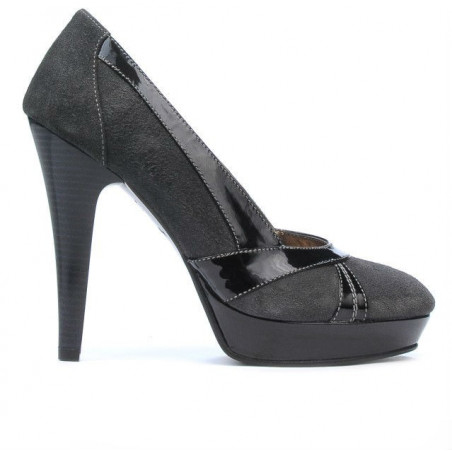 Scarpe eleganti da donna 1206 grigie antilope combinate