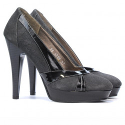 Scarpe eleganti da donna 1206 grigie antilope combinate