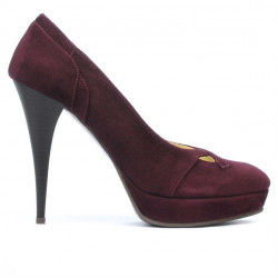 Scarpe eleganti donna 1092 bordeaux antilope