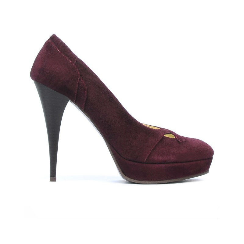 Scarpe eleganti donna 1092 bordeaux antilope