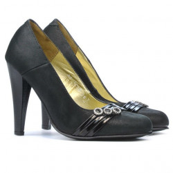 Scarpe eleganti donna 1040 nero satinato
